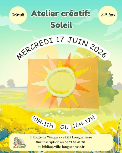 Médiathèque : Ateliers soleil pour les 2 - 5 ans